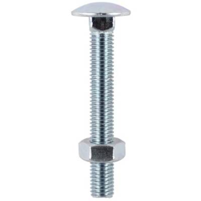 Carriage Bolts and Hex Nuts Zinc Plated M8 x 50 TIMCO 4 Piec...